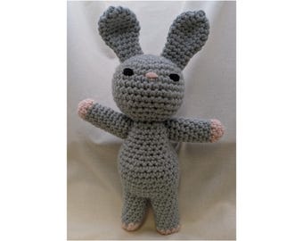 Crochet Rabbit Plush • Rabbit Stuffed Animal • Farm Animal Plush • Neutral Nursery Decor • Baby Shower Gift • Baby Gift