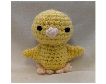Crochet Chick • Handmade Baby Chick Plush • Soft Neutral Farm Animal • Heirloom Style Decor