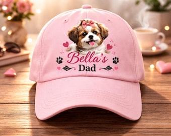 Cappellino personalizzato con foto del tuo animale domestico / Cappello personalizzato per papà di cane, regalo per mamma di gatto