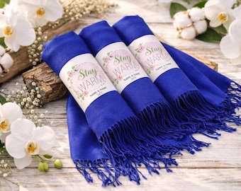 Chal de pashmina personalizado, recuerdo de boda para despedida de soltera, regalo para damas de honor, chal para invitados al por mayor para bodas, recuerdos de fiesta, chal para mantener el calor.
