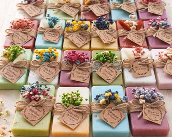 Personalized Wedding Soap Favors, Vegan Mini Soap, Wedding guest Soap, Bridal Shower Favors, Baby Shower gifts, Handmade, Baptism gift idea