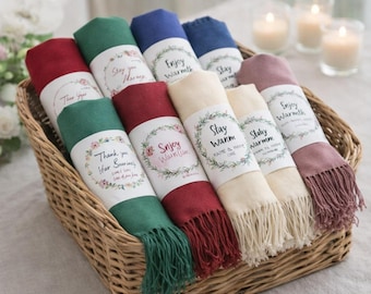 Chal de pashmina personalizado, recuerdo para despedida de soltera, regalo para damas de honor, chal para invitadas al por mayor