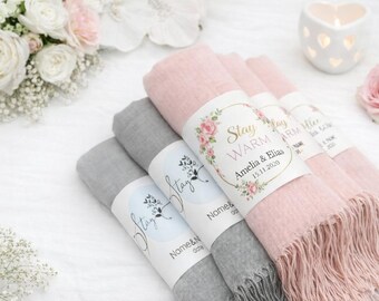 Chal de pashmina personalizado, recuerdo de boda para despedida de soltera, regalo para damas de honor, chal para invitados al por mayor, recuerdos de fiesta, regalos personalizados, dama de honor