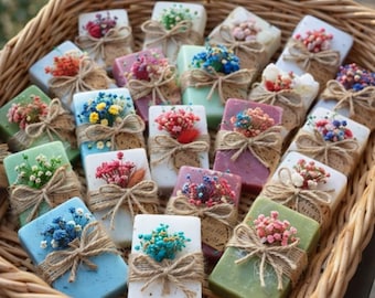 Personalized Vegan Mini Soap, Wedding Guest Gifts, Bridal Shower, Baby Shower, Baptism Favors