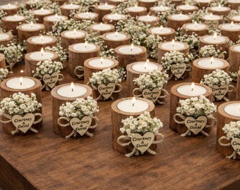 Wood candle