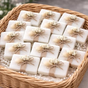 Personalized Wedding Soap Favors, Vegan Mini Soap, Wedding guest Soap, Bridal Shower Favors, Baby Shower gifts, Handmade, Baptism gift idea