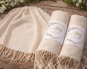 Chal de pashmina personalizado, recuerdo para despedida de soltera, regalo para damas de honor, chal para invitadas al por mayor