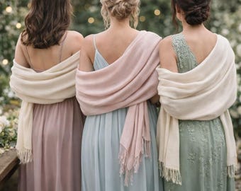 Chal de pashmina personalizado, recuerdo de boda para despedida de soltera, regalo para damas de honor, chal para invitados al por mayor para bodas, recuerdos de fiesta, chal para mantener el calor.