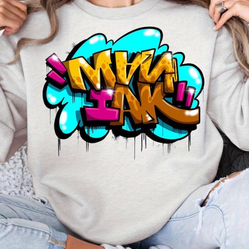 Graffiti PNG Design Bundle, Urban Street Art Graphics (digital Download ...