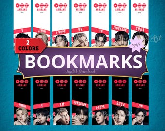 BTS Suga Bookmark - Etsy