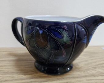 Jarra para salsa/crema Denby barroca azul vintage (estilo art nouveau)