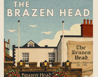 Brazen Head Dublin, Irish Pub Decor, Irish Pub Wall Art, Dublin Gift, Ireland Gift