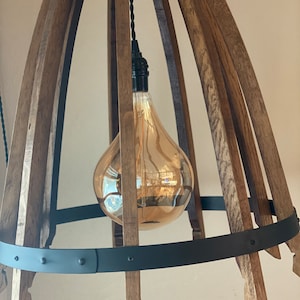 Handcrafted Wine Barrel Chandelier