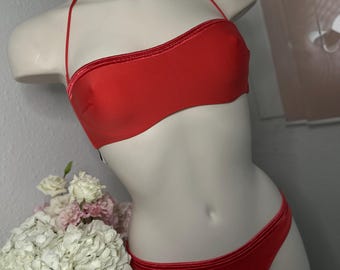 La Perla Orange Bandeau Bikini Set – Italian Luxury Swimwear