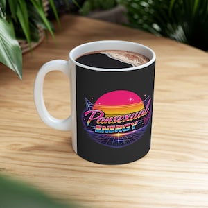 Pansexual energiemok | Retro Synthwave Pride-koffiekop