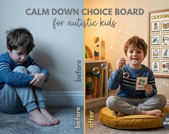 Autism ADHD Calm Down Tools: Printable Visual Therapy Flashcards ...