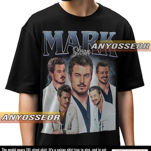 Vintage Mark Sloan Shirt Eric Dane Unisex Bootleg T-Shirt - 90s Retro Graphic Tee SR190