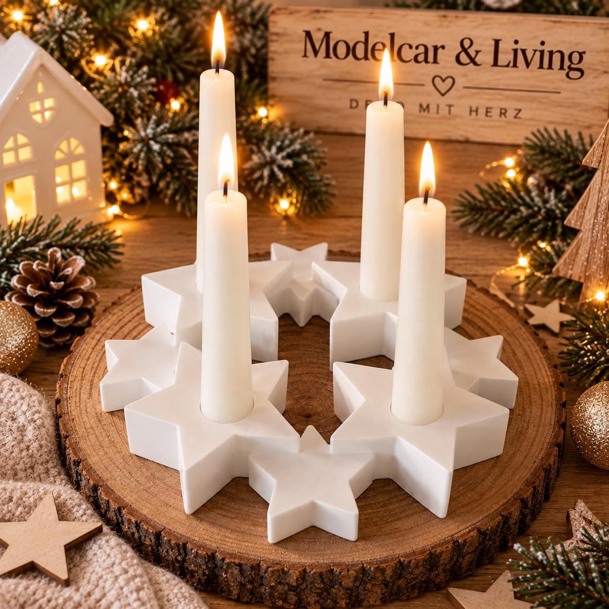 Weihnachtlicher kerzenständer
