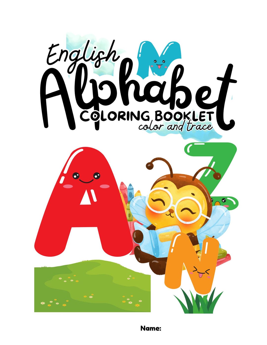 Alphabet Tracing Workbook for Kids: Animals, Letters, Preschool Writing ...