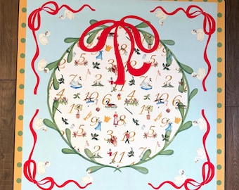 The 12 Days of Christmas Mahjong Mat
