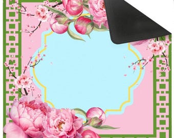 Peony Floral Mahjong Mat