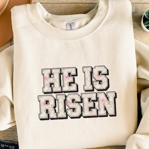 He Is Risen PNG SVG, Floral Easter Christian Sublimation Digital File, Jesus Resurrection Faith Blessed Holy Week, Cricut Design Download