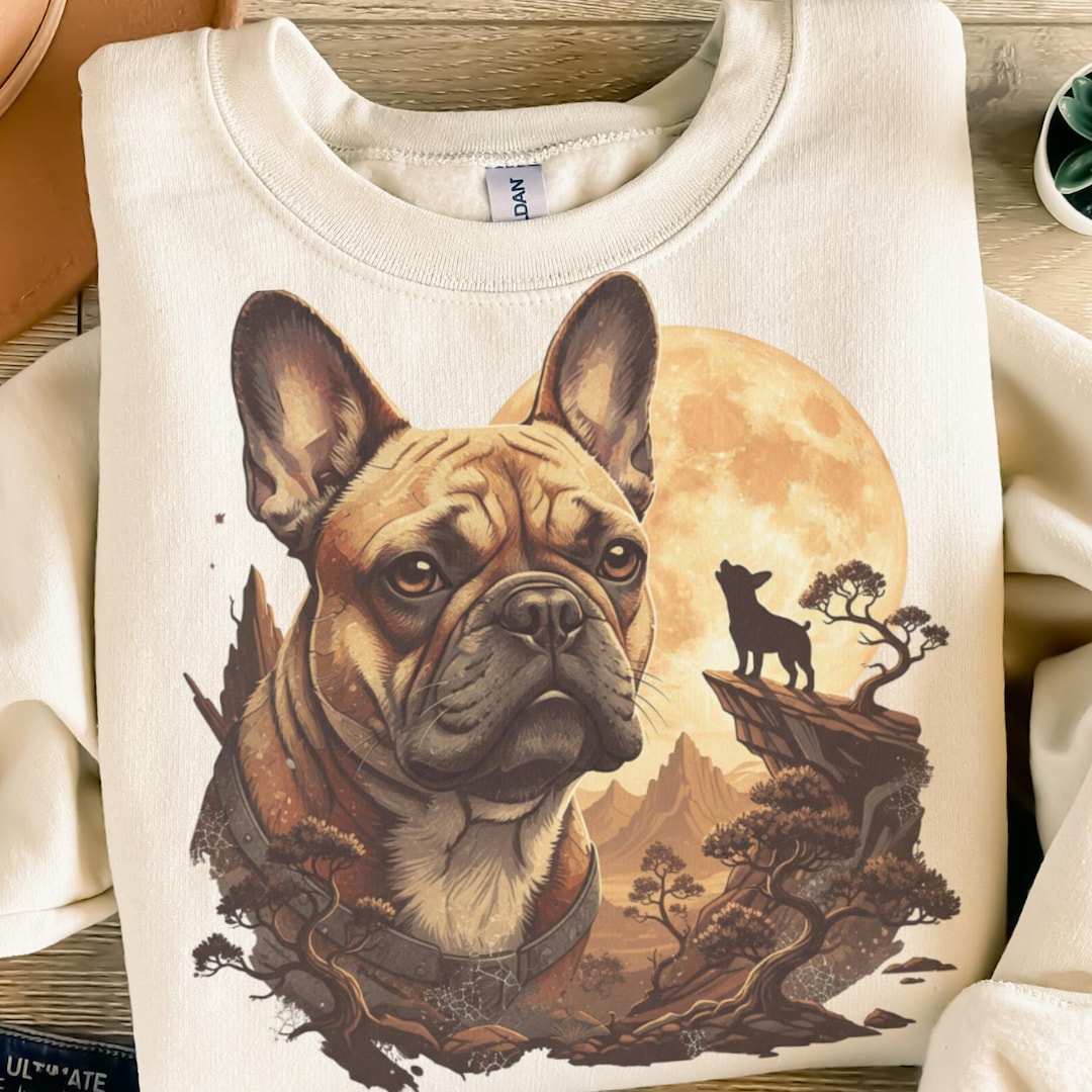 French Bulldog Moon Howling SVG PNG Digital Download for Frenchie Dog ...