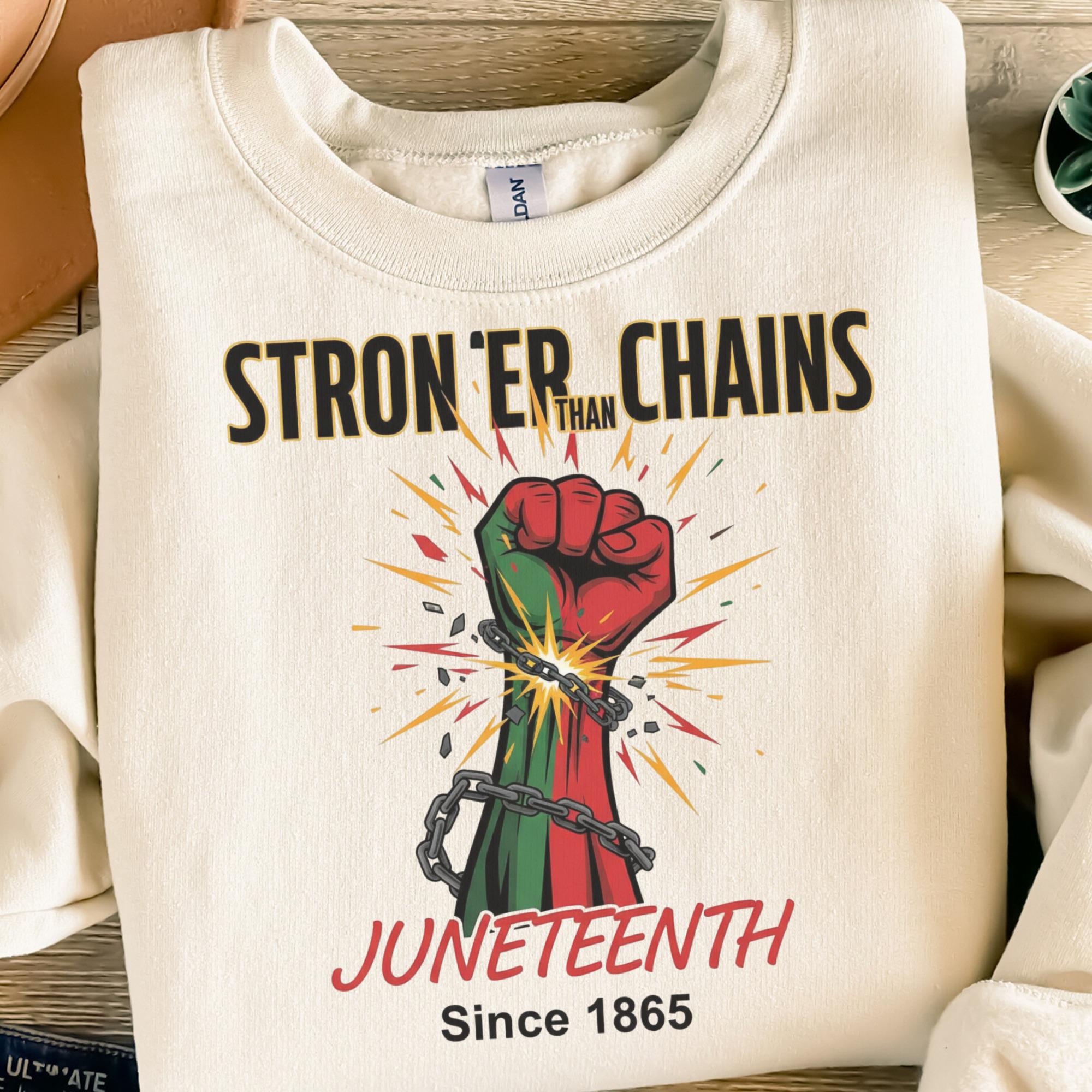 Juneteenth Stronger Than Chains SVG PNG Digital Download Black History ...