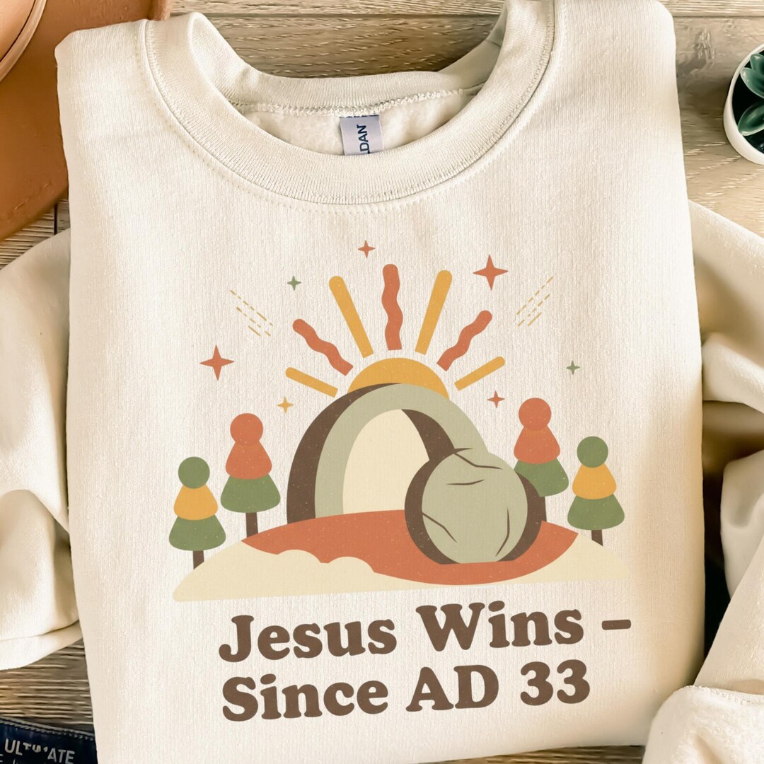 Jesus Wins Since AD 33 SVG PNG, Easter Resurrection Christian Digital ...