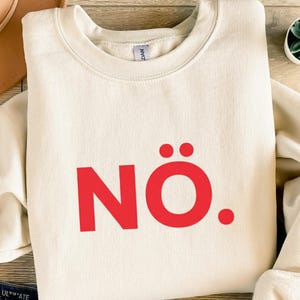 Nee. SVG PNG digitaal bestand Duits Geen citaat ontwerp Grappige uitspraak Minimalistisch snijbestand voor T-shirt Mok Sticker Directe download Digitaal product