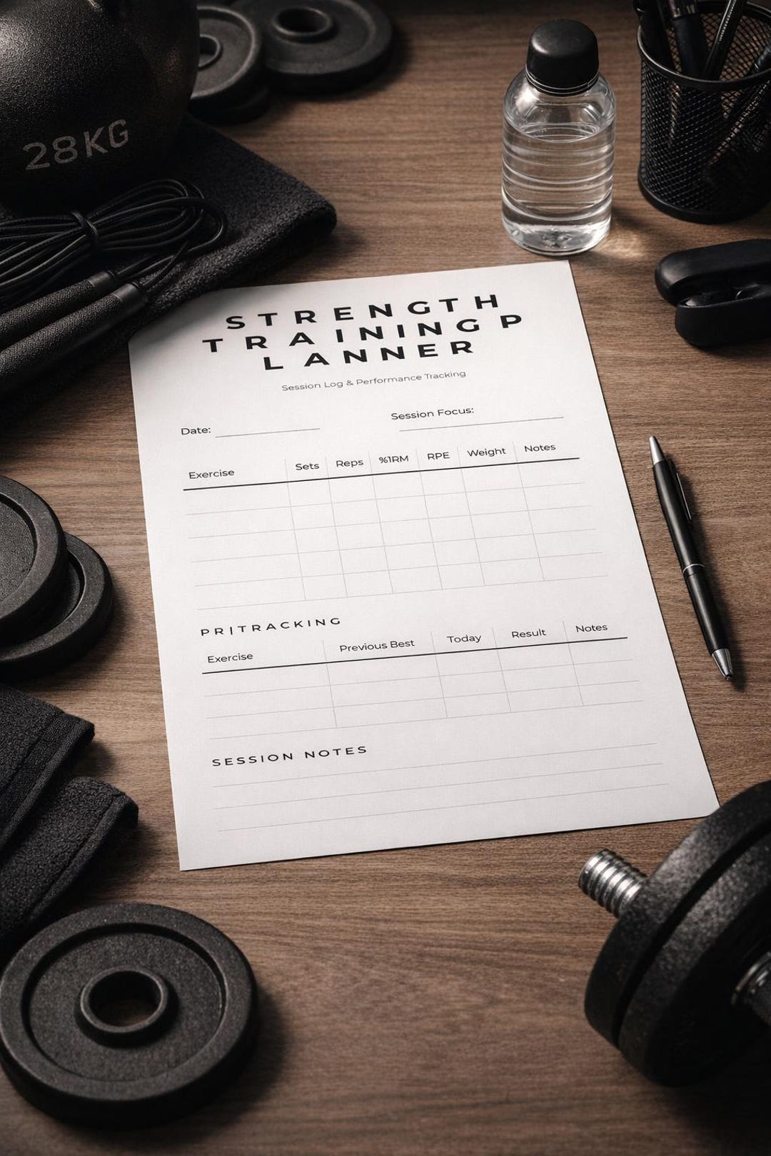 Strength Training Planner Printable - Workout Log PDF - 1RM &amp; RPE Tracker - Etsy