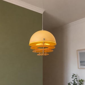 Bauhaus Pendant Lamp | Vintage Chandelier Memphis Style | Retro Lighting Sunset Atmosphere Bar Decor Geometric