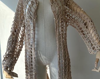 Handmade Summer Kimono, Lightweight Lace Cardigan, Festival Outfit, Gift for Her