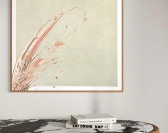 Kunstdruck Salbeigraue Rose | Salbeigrüne Wandkunst | Giclée | Neutrale Wandkunst | Japandi-Dekor | Abstrakter Kunstdruck | Wanddeko Schlafzimmer