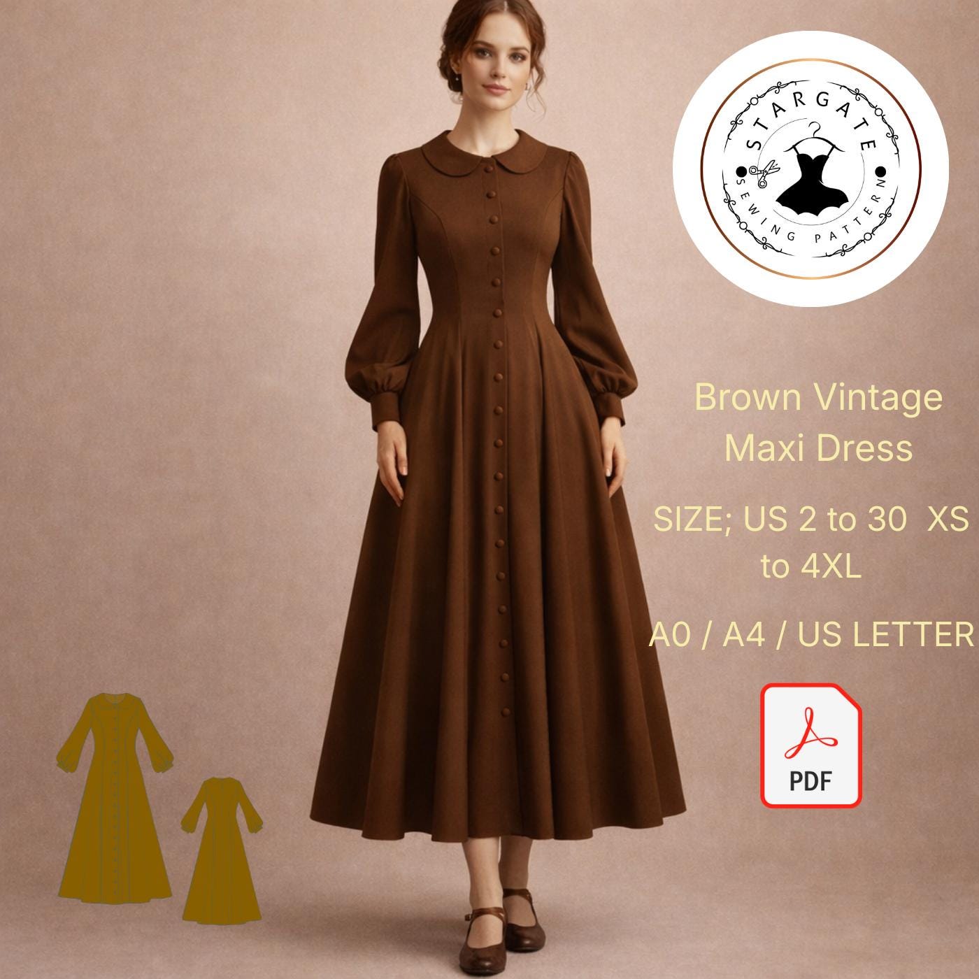 1950s Brown Dress - Etsy 1950s Brown Dress - Etsy