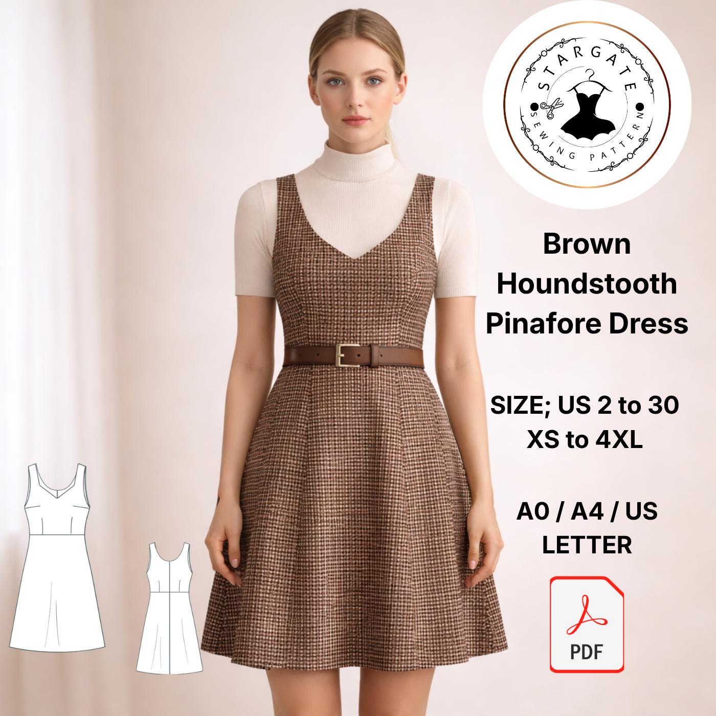 Brown Plaid Dress - Etsy