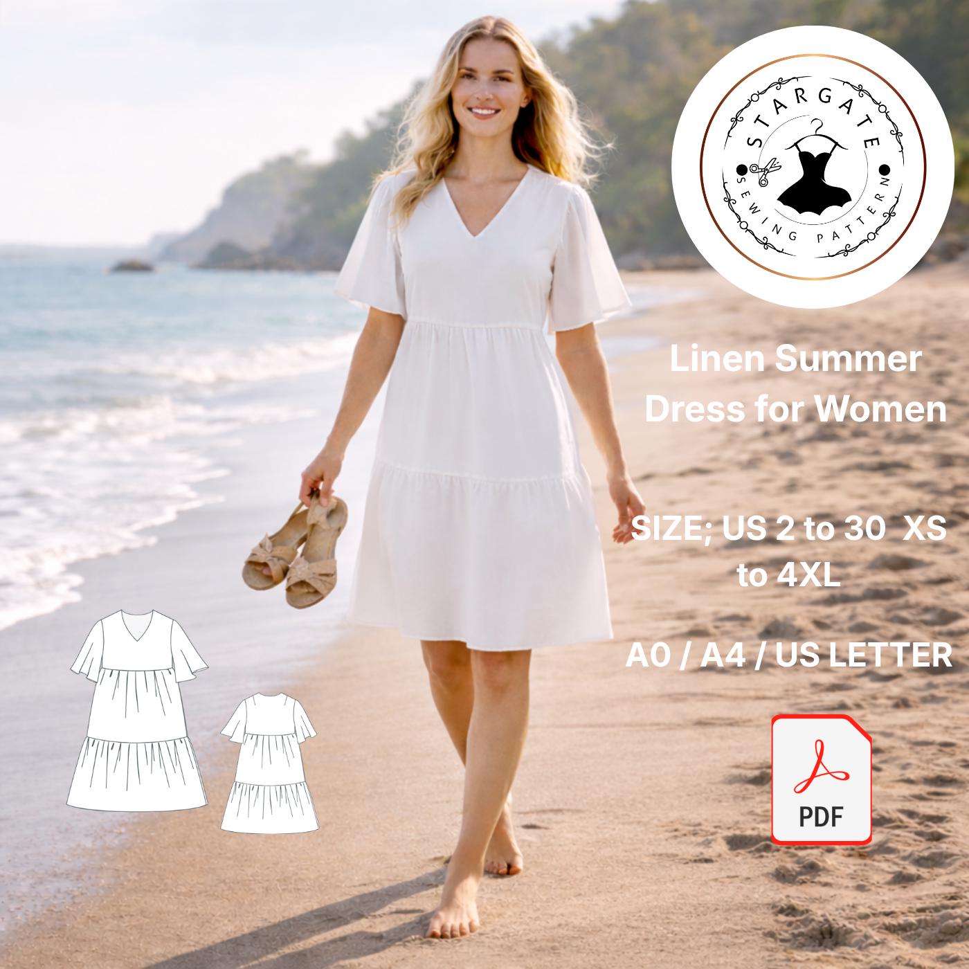 Knee Length Casual Beach Dress - Etsy