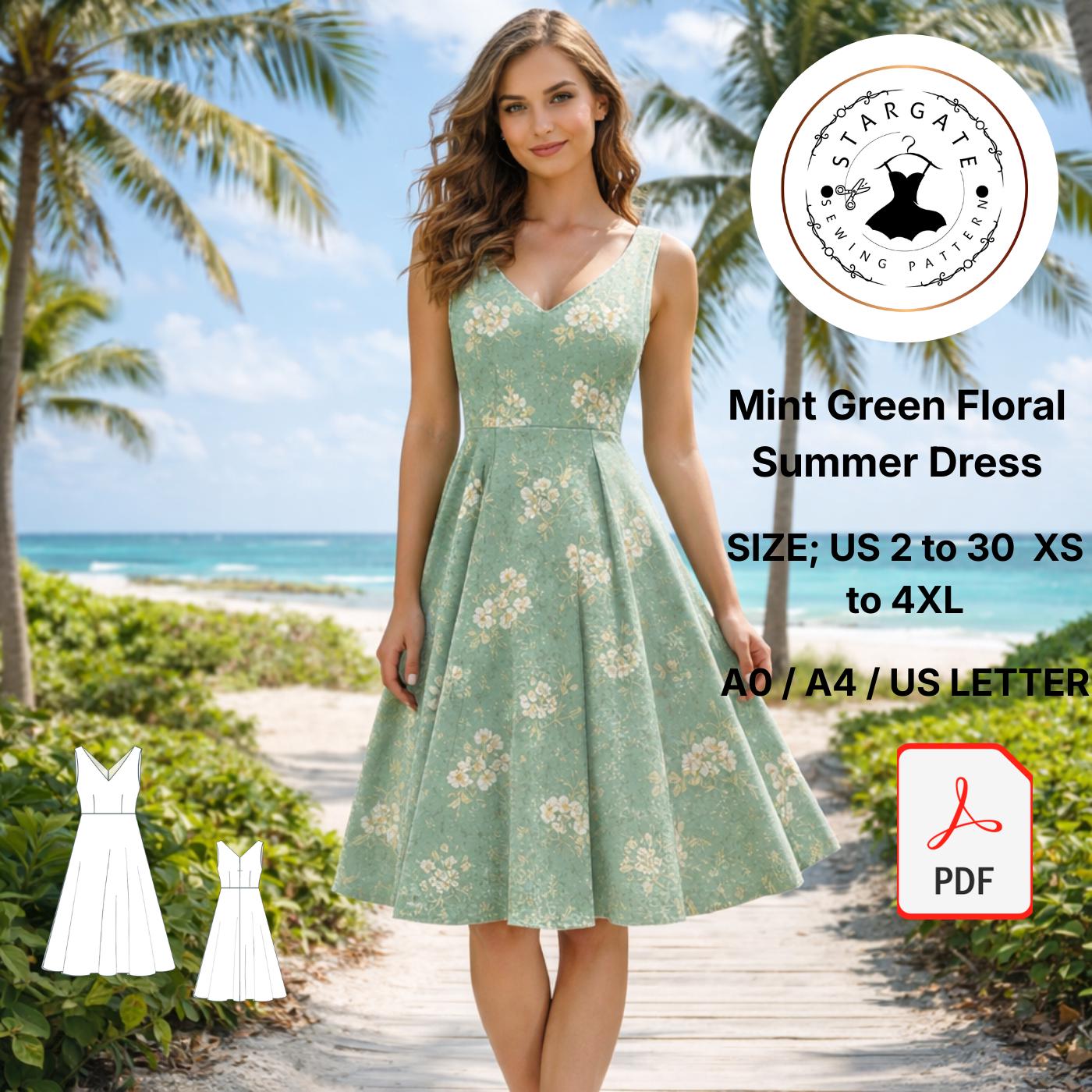 Green Garden Dress - Etsy