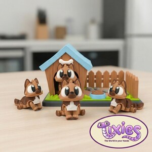 Juego articulado de cachorro impreso en 3D / Juguete flexible para perros