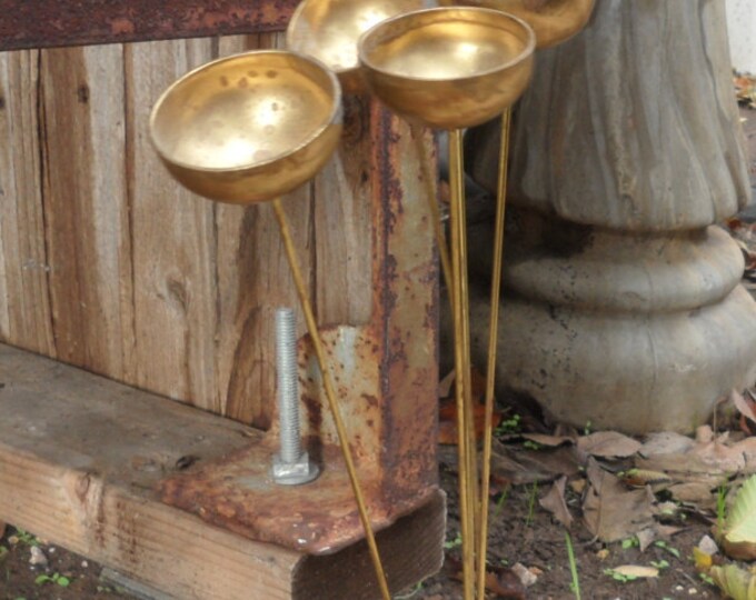 Brass Vtg Rain Bells Garden Decor Chimes Fairy Faery Bells Etsy