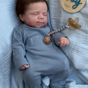 Boy -Reborn baby doll- Full silicone body - Doll - Floppy and squishy 7 lbs with Hair- Free shipping image 4