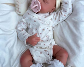 Reborn baby doll- Full silicone body - floppy- soft - open mouth. Adorable doll