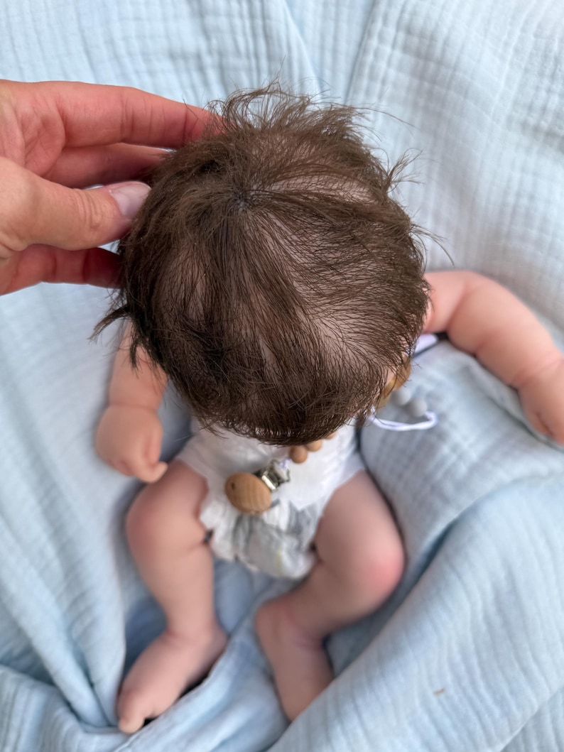 Boy -Reborn baby doll- Full silicone body - Doll - Floppy and squishy 7 lbs with Hair- Free shipping image 10