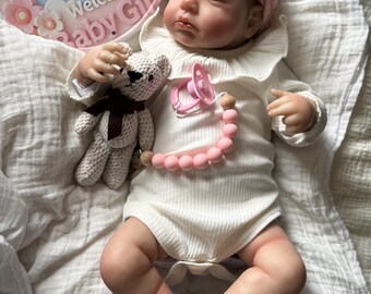 Muñeca reborn - cuerpo de tela y extremidades de vinilo suave - juguete - perfecto para tu hijo como juguete