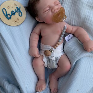 Boy -Reborn baby doll- Full silicone body - Doll - Floppy and squishy 7 lbs with Hair- Free shipping image 11