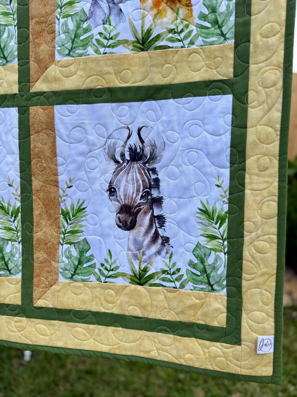 Handmade Safari Animals Baby Quilt – Jungle Nursery Decor, Toddler ...