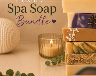Luxus Spa Seife Bundle 5 oder 10 | Handgemachtes Seifen-Geschenk-Set | Entspannende Kollektion für jeden Tag