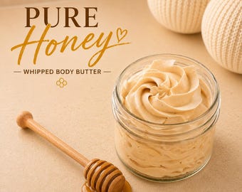 Reine Honig geschlagene Körperbutter | Shea Coconut Jojoba Oil Feuchtigkeitscreme