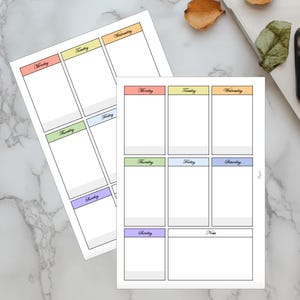 A5 Weekly Planner Inserts Printable: Task Manager, To-Do List, Responsibility Chart (Digital Download)