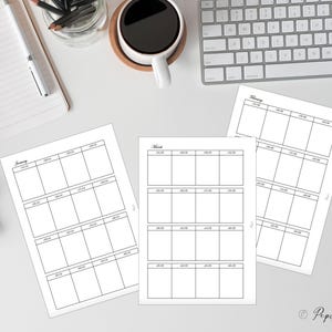 Inserti stampabili per agenda mensile in formato A5: Gestore attività, Agenda per la produttività (Download digitale)